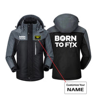Thumbnail for Born To Fix Airplanes Designed Thick Winter Jackets