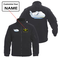 Thumbnail for Antonov 225 Side Profile Designed Fleece Military Jackets (Customizable)