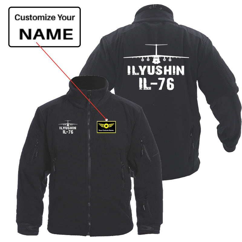 ILyushin IL-76 & Plane Designed Fleece Military Jackets (Customizable)
