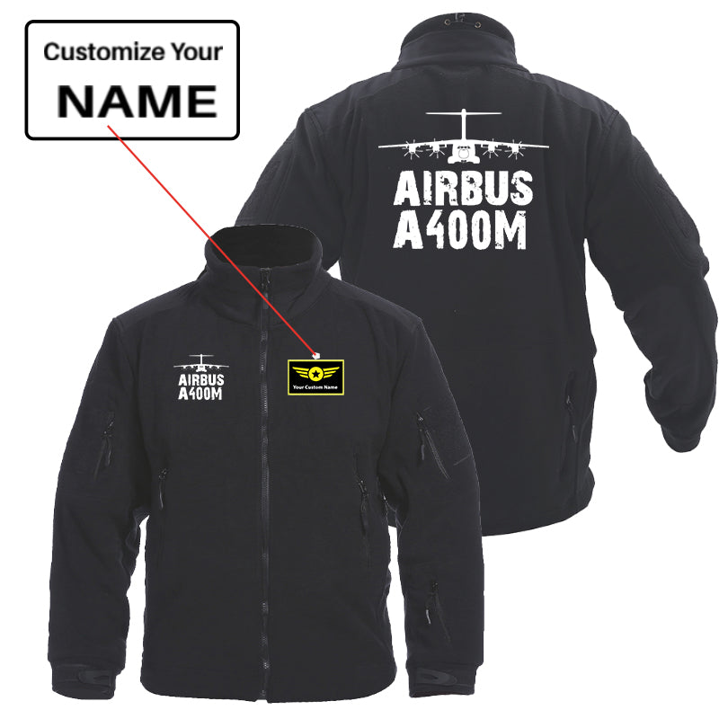 Airbus A400M & Plane Designed Fleece Military Jackets (Customizable)