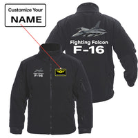 Thumbnail for The Fighting Falcon F16 Designed Fleece Military Jackets (Customizable)