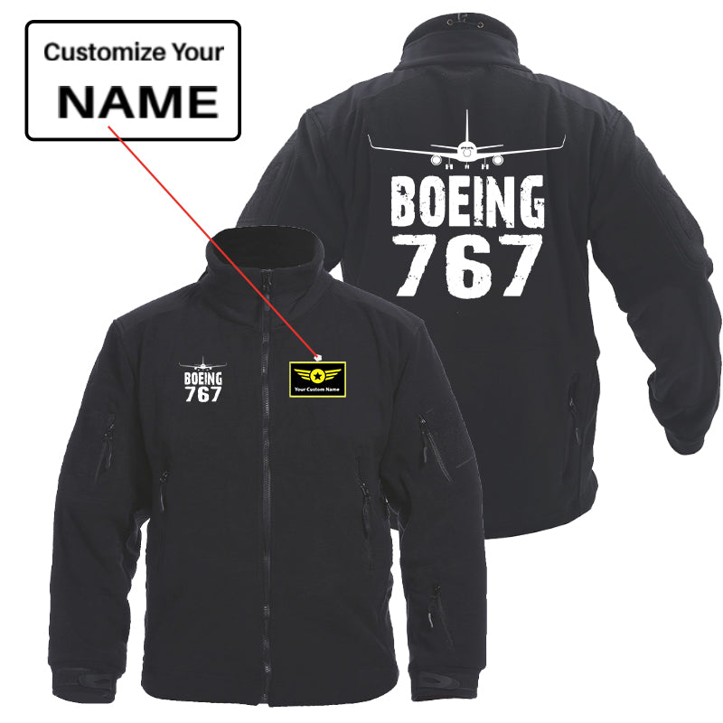 Boeing 767 & Plane Designed Fleece Military Jackets (Customizable)