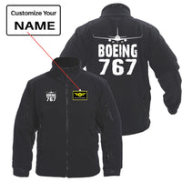 Thumbnail for Boeing 767 & Plane Designed Fleece Military Jackets (Customizable)