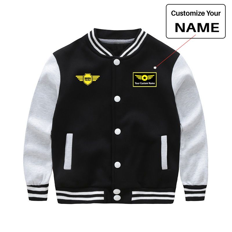 Born To Fly & Badge Designed "CHILDREN" Baseball Jackets