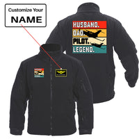 Thumbnail for Husband & Dad & Pilot & Legend Designed Fleece Military Jackets (Customizable)