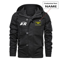 Thumbnail for ATR & Text Designed Cotton Jackets