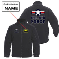 Thumbnail for US Air Force Designed Fleece Military Jackets (Customizable)