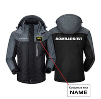 Thumbnail for Bombardier & Text Designed Thick Winter Jackets