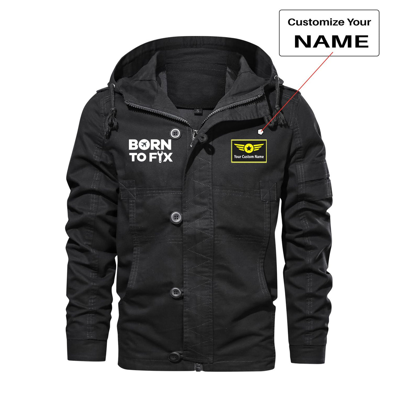 Born To Fix Airplanes Designed Cotton Jackets