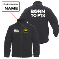 Thumbnail for Born To Fix Airplanes Designed Fleece Military Jackets (Customizable)