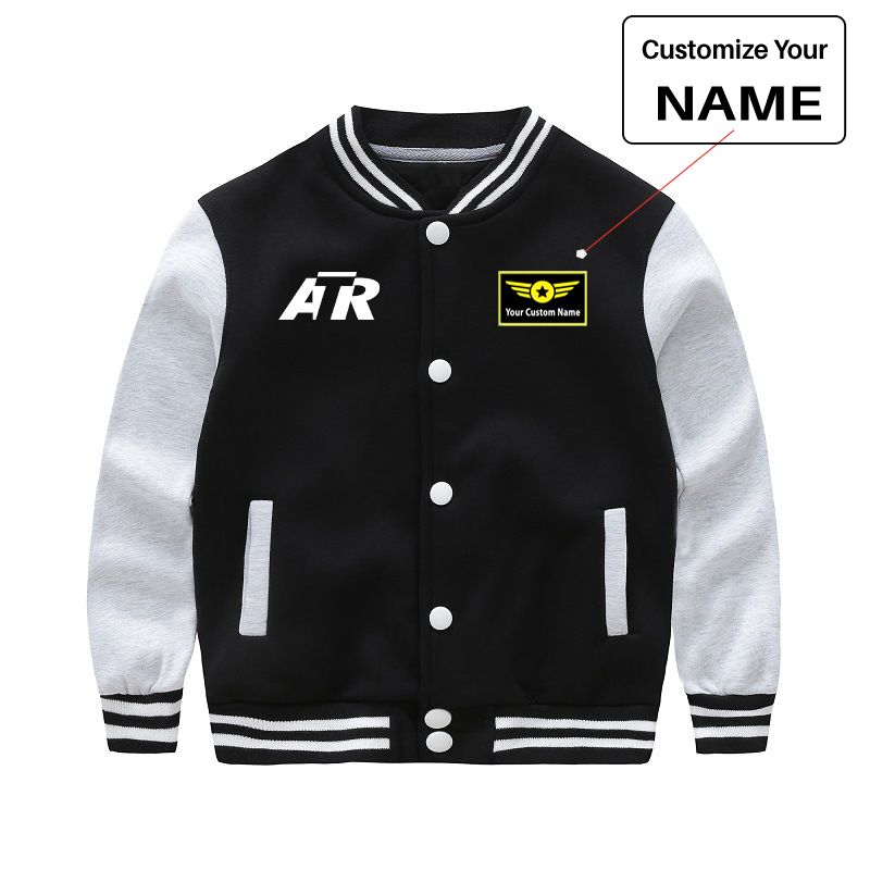 ATR & Text Designed "CHILDREN" Baseball Jackets