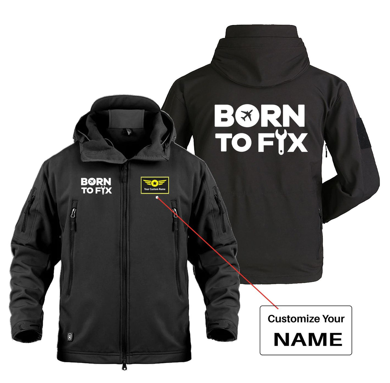 Born To Fix Airplanes Designed Military Jackets (Customizable)