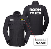 Thumbnail for Born To Fix Airplanes Designed Military Coats