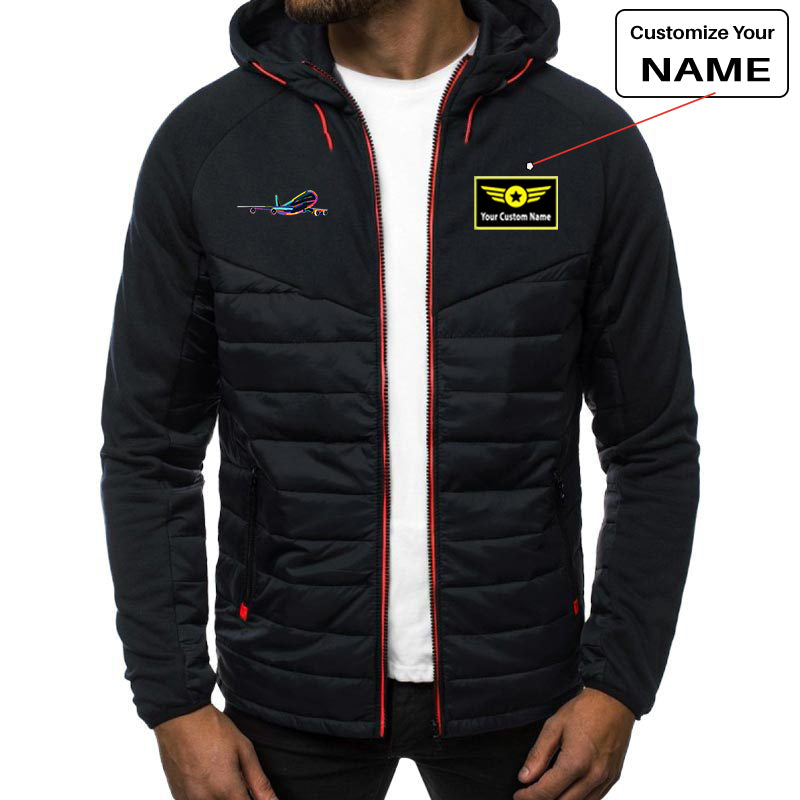 Multicolor Airplane Designed Sportive Jackets