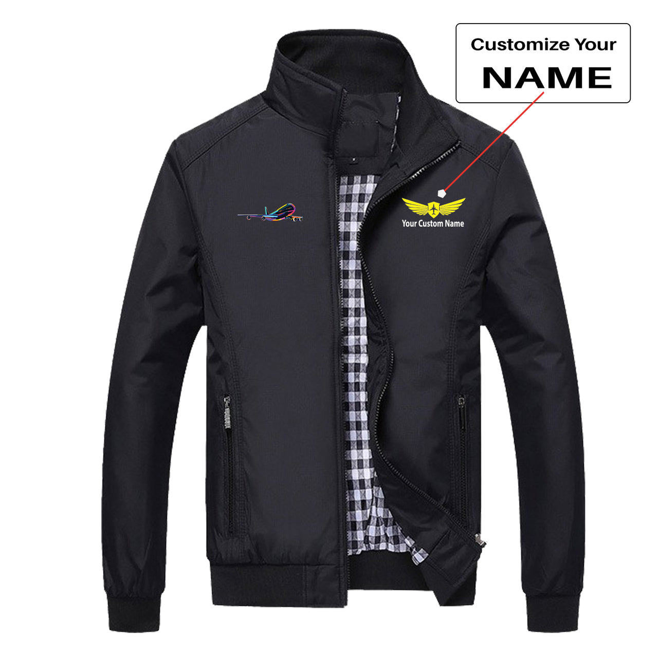 Multicolor Airplane Designed Stylish Jackets