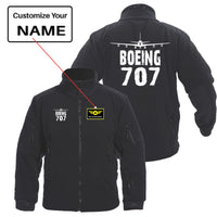 Thumbnail for Boeing 707 & Plane Designed Fleece Military Jackets (Customizable)
