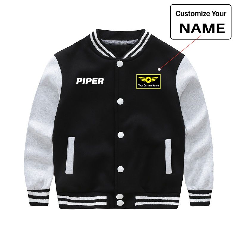 Piper & Text Designed "CHILDREN" Baseball Jackets