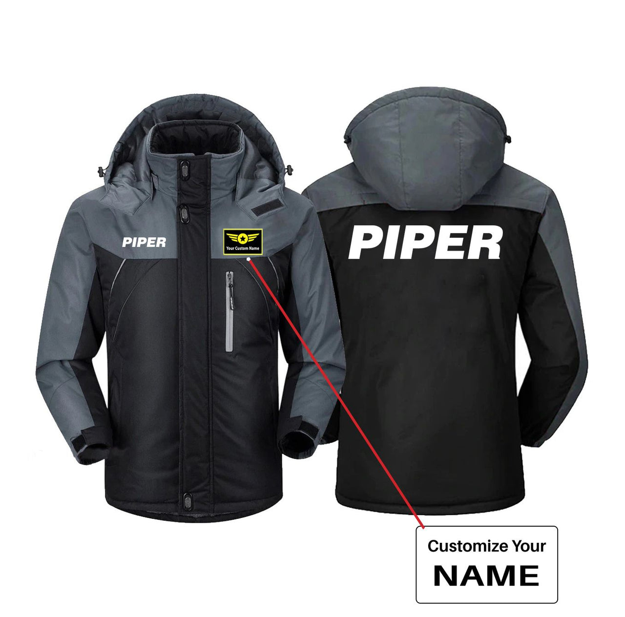 Piper & Text Designed Thick Winter Jackets
