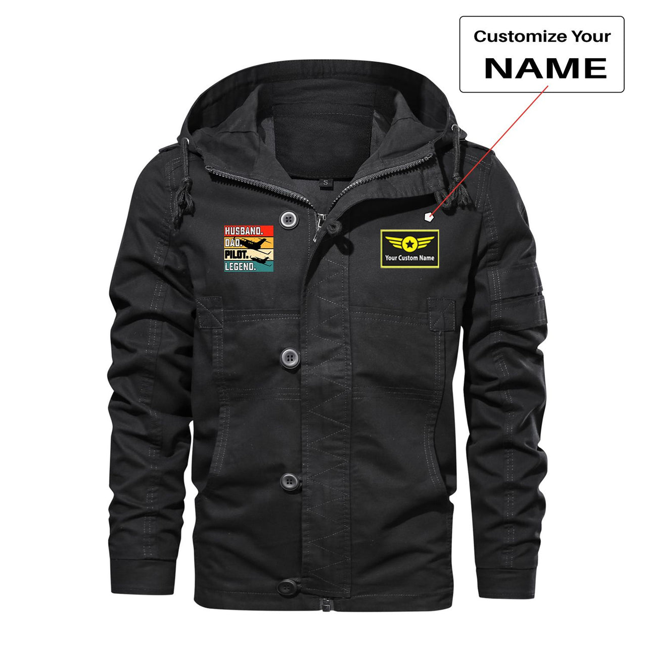 Husband & Dad & Pilot & Legend Designed Cotton Jackets
