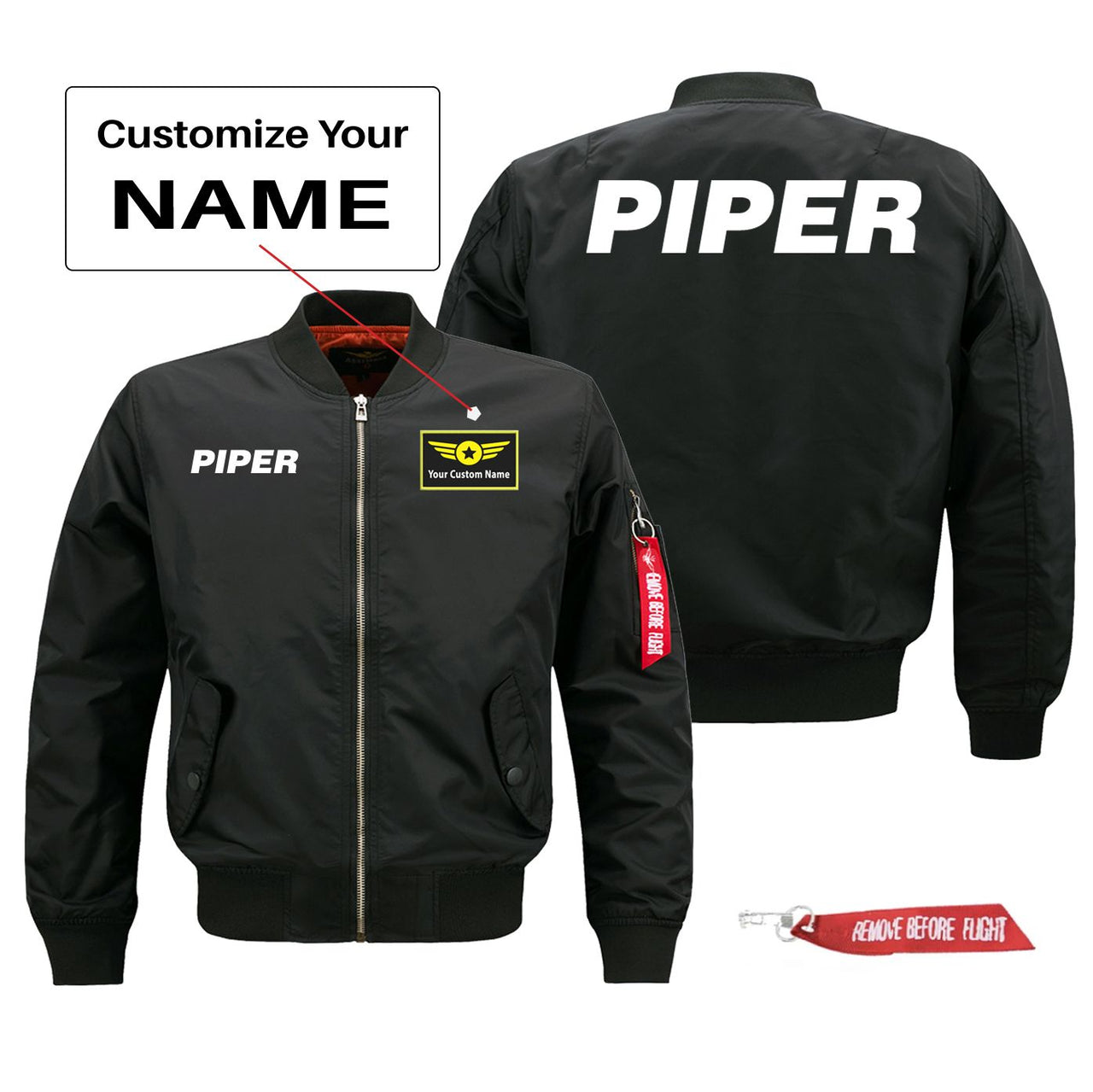 Piper & Text Designed Pilot Jackets (Customizable)