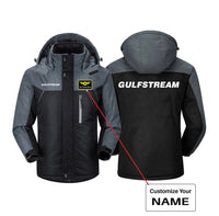 Thumbnail for Gulfstream & Text Designed Thick Winter Jackets
