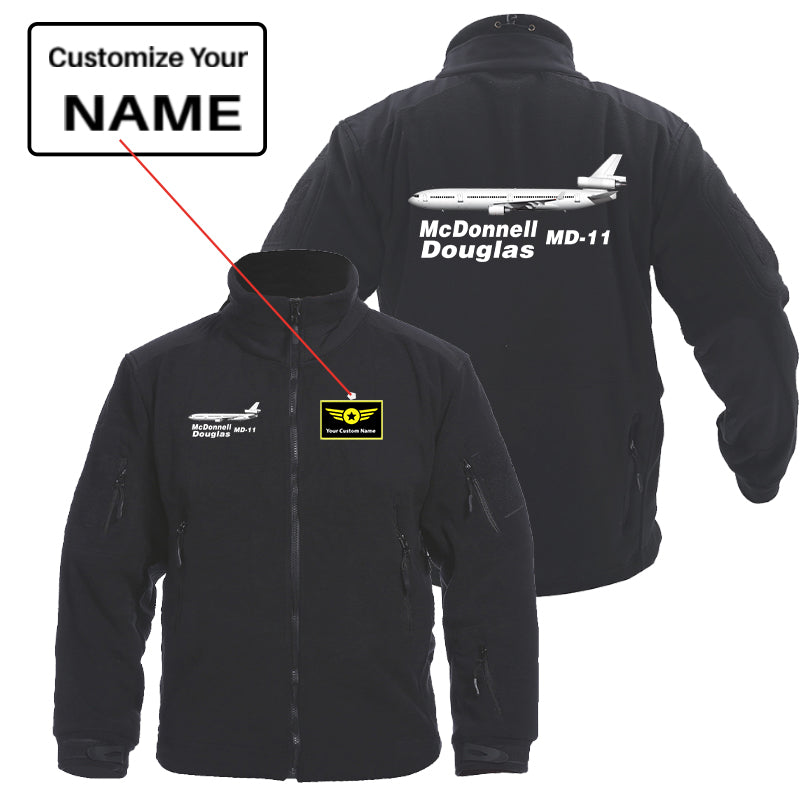 The McDonnell Douglas MD-11 Designed Fleece Military Jackets (Customizable)