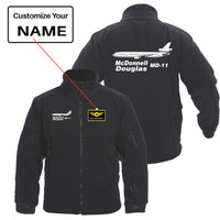 Thumbnail for The McDonnell Douglas MD-11 Designed Fleece Military Jackets (Customizable)