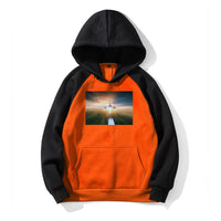 Thumbnail for Airport Photo During Sunset Designed Colourful Hoodies