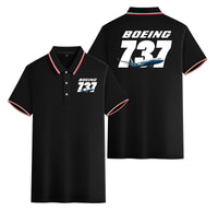 Thumbnail for Super Boeing 737+Text Designed Stylish Polo T-Shirts (Double-Side)