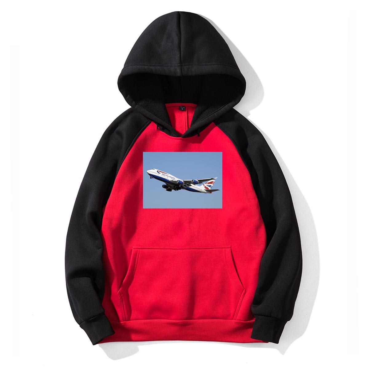 Departing British Airways Boeing 747 Designed Colourful Hoodies