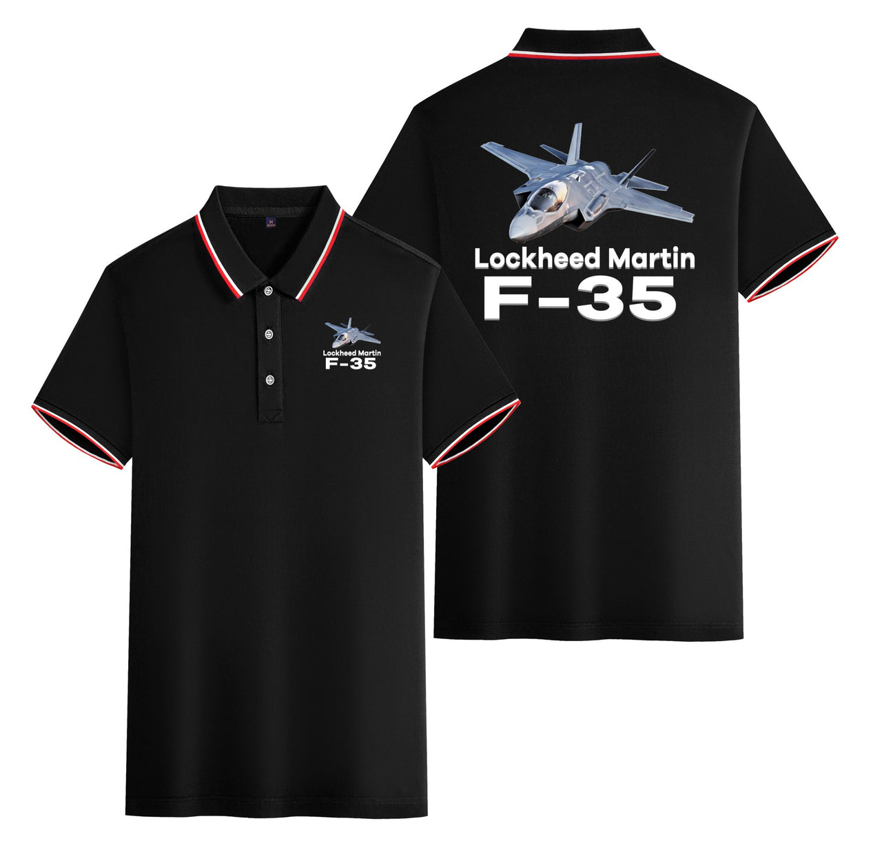 The Lockheed Martin F35 Designed Stylish Polo T-Shirts (Double-Side)