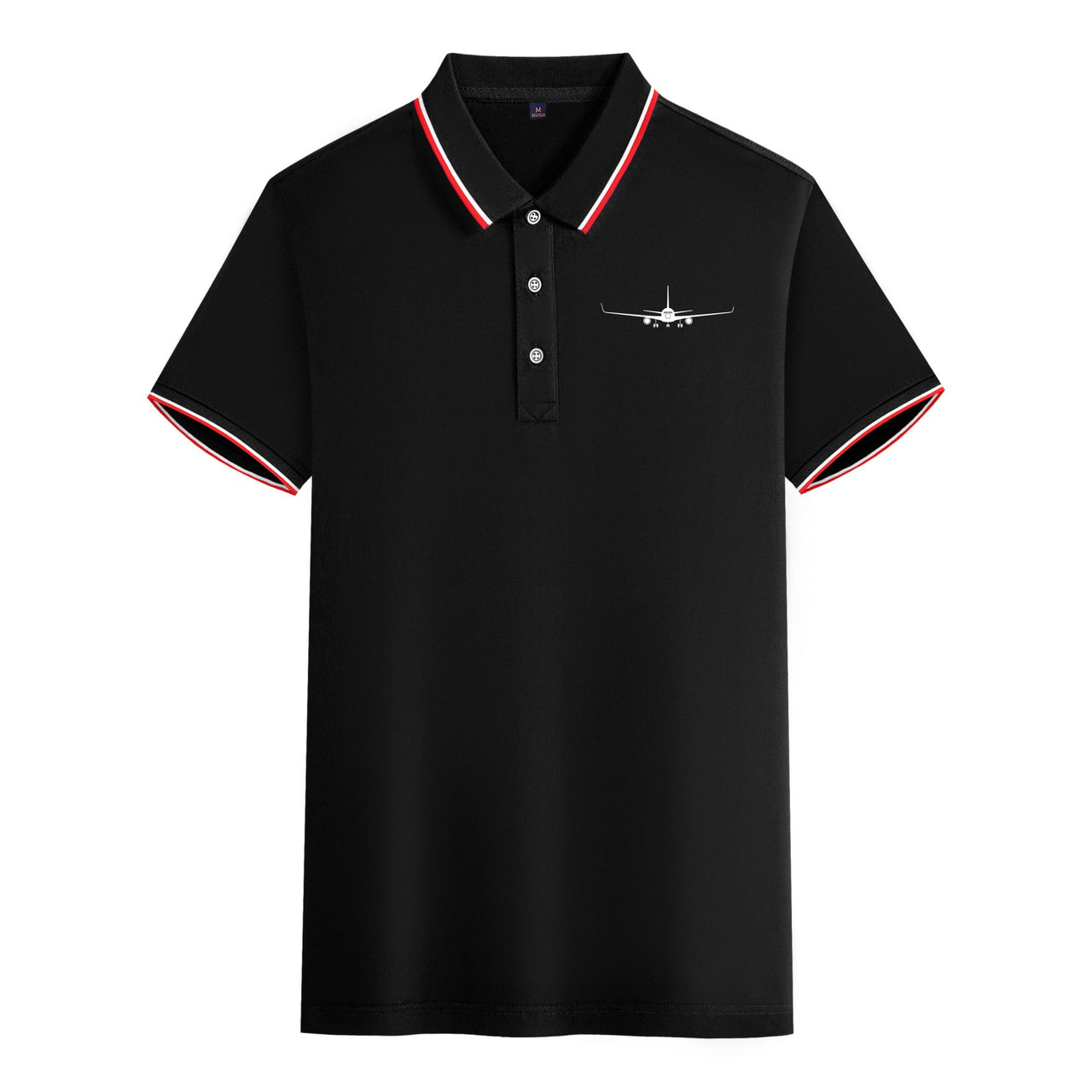 Boeing 767 Silhouette Designed Stylish Polo T-Shirts