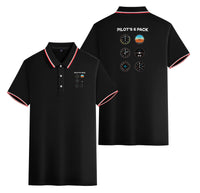 Thumbnail for Pilot's 6 Pack Designed Stylish Polo T-Shirts (Double-Side)