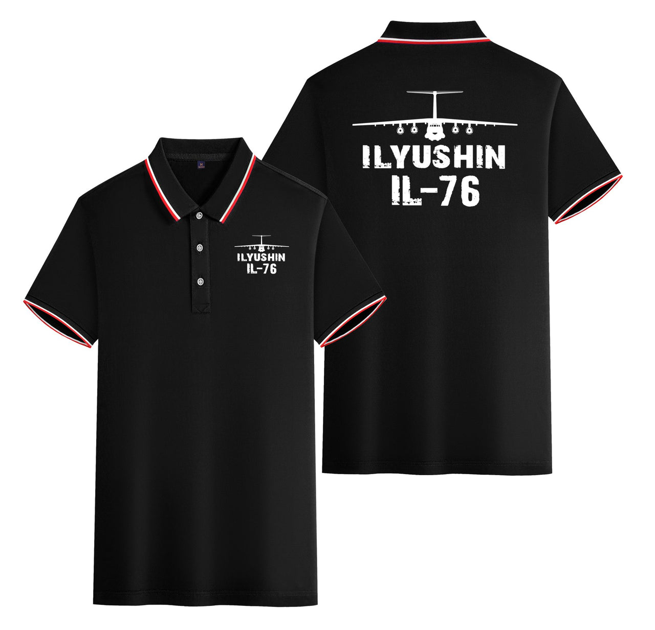 ILyushin IL-76 & Plane Designed Stylish Polo T-Shirts (Double-Side)