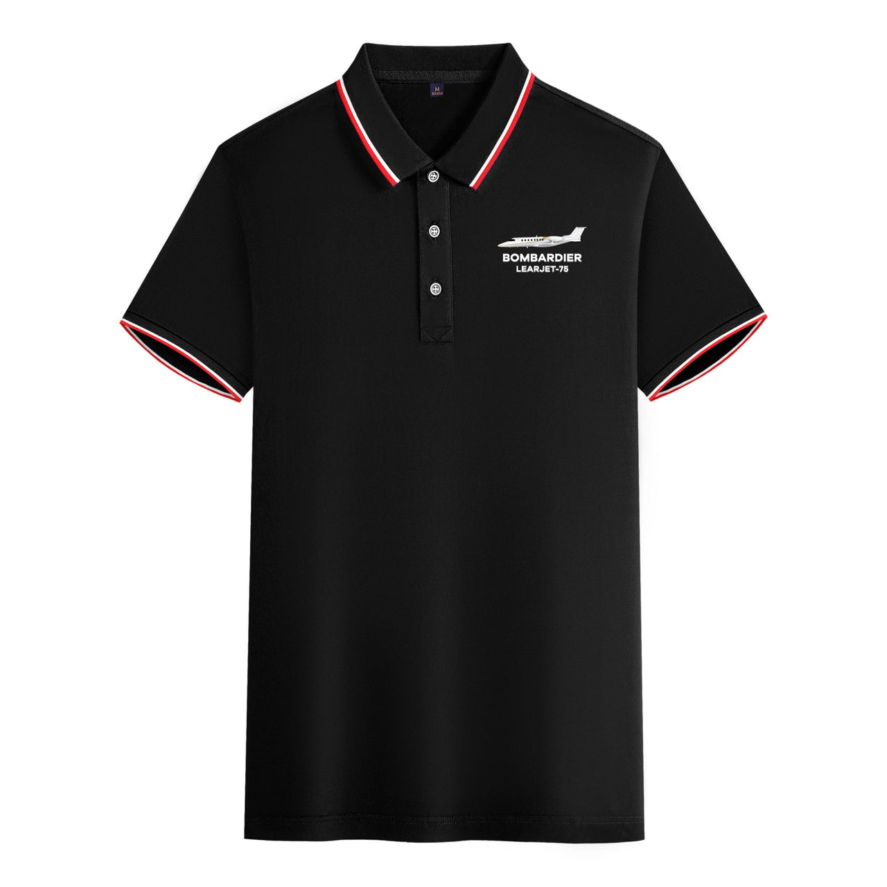 The Bombardier Learjet 75 Designed Stylish Polo T-Shirts