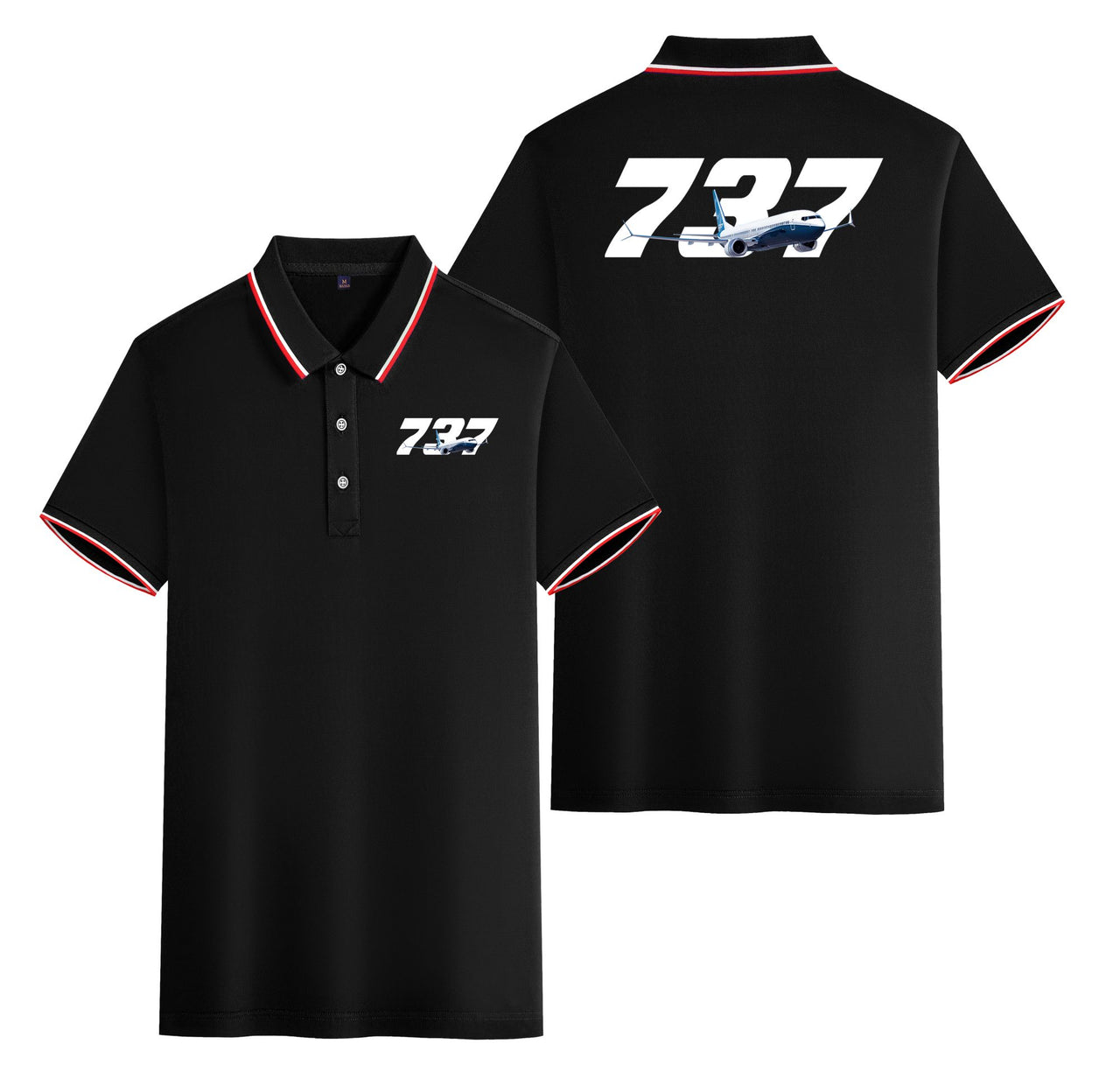 Super Boeing 737 Designed Stylish Polo T-Shirts (Double-Side)