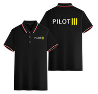 Thumbnail for Pilot & Stripes (3 Lines) Designed Stylish Polo T-Shirts (Double-Side)