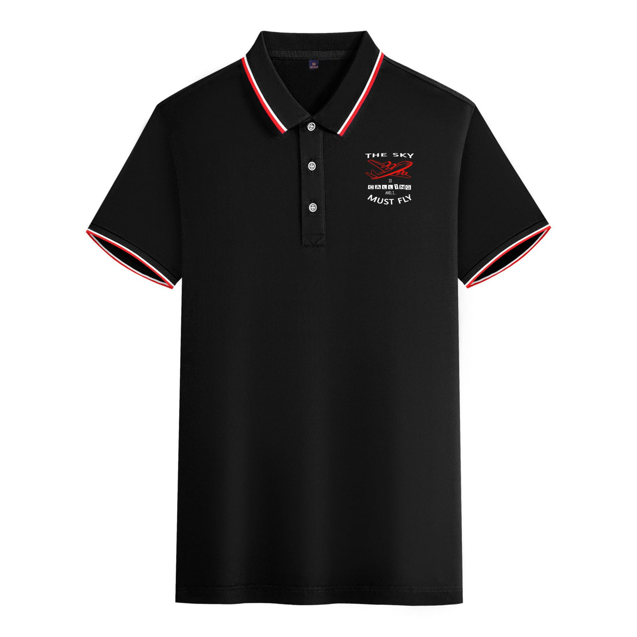 The Sky is Calling and I Must Fly Designed Stylish Polo T-Shirts