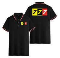 Thumbnail for Flat Colourful 777 Designed Stylish Polo T-Shirts (Double-Side)