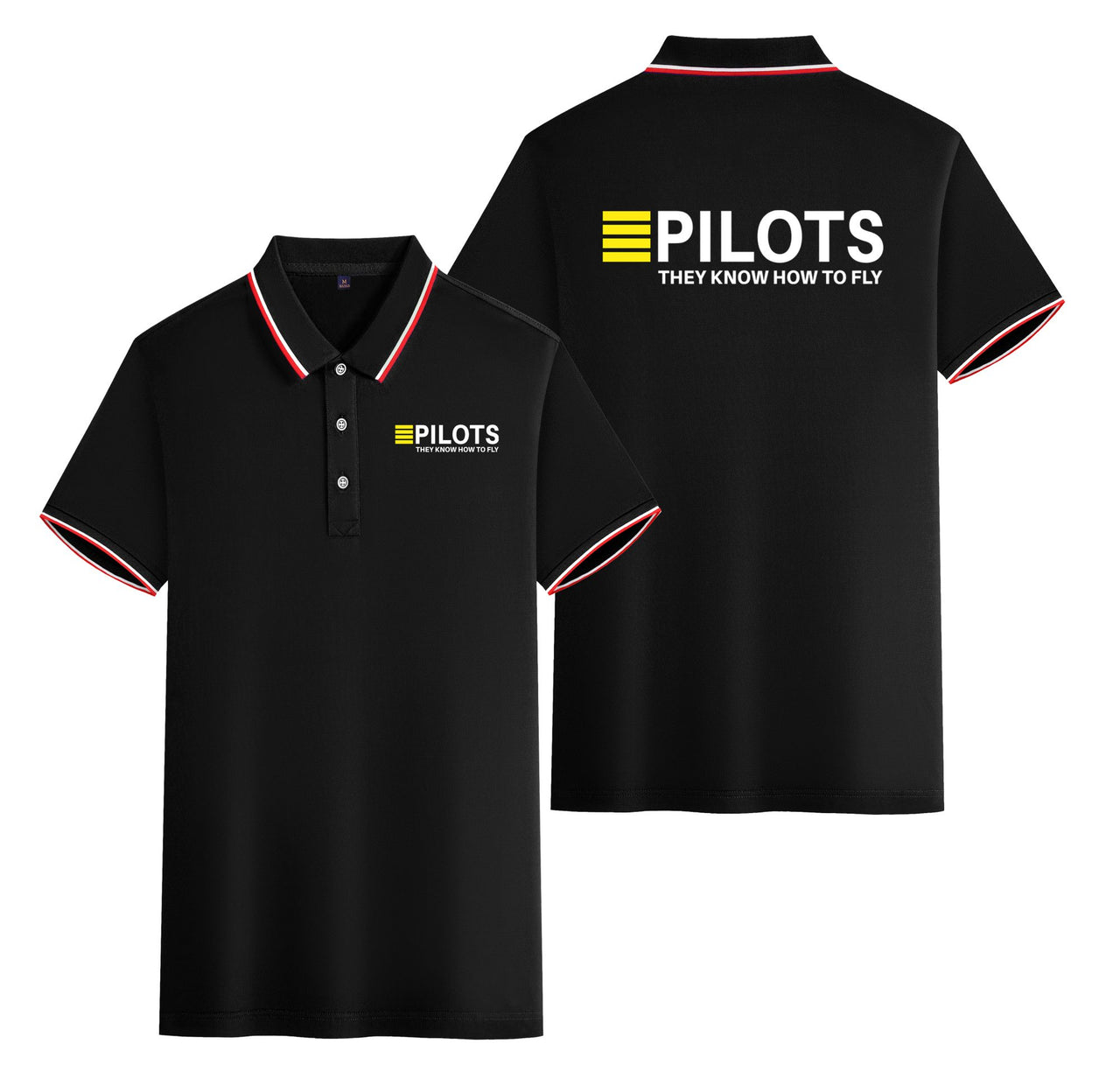 Pilots They Know How To Fly Designed Stylish Polo T-Shirts (Double-Side)