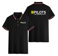 Thumbnail for Pilots They Know How To Fly Designed Stylish Polo T-Shirts (Double-Side)