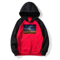 Thumbnail for Amazing Military Aircraft at Night Designed Colourful Hoodies