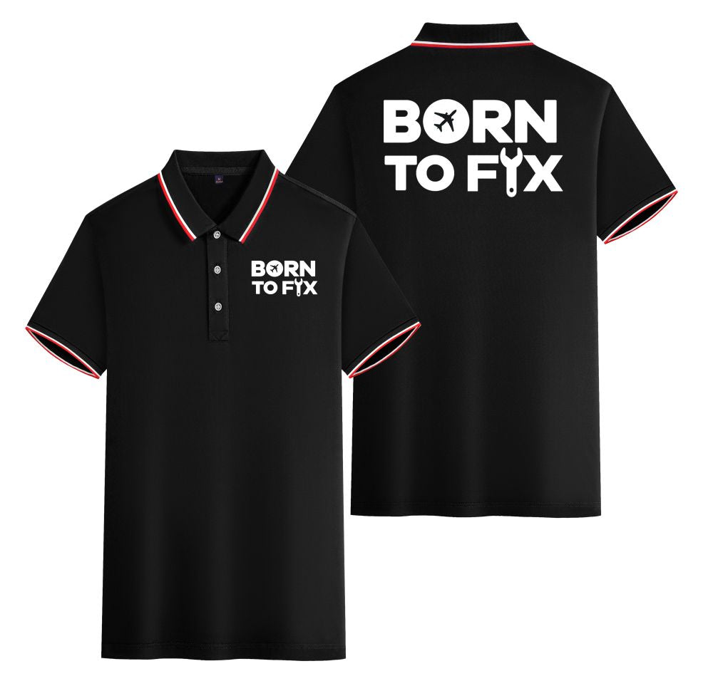 Born To Fix Airplanes Designed Stylish Polo T-Shirts (Double-Side)