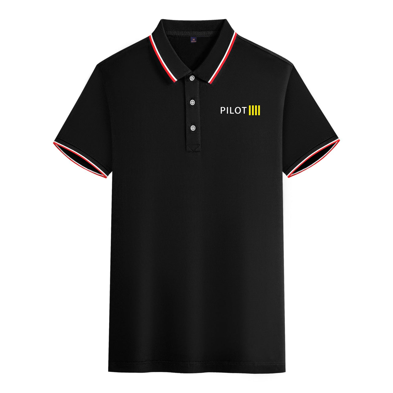 Pilot & Stripes (4 Lines) Designed Stylish Polo T-Shirts