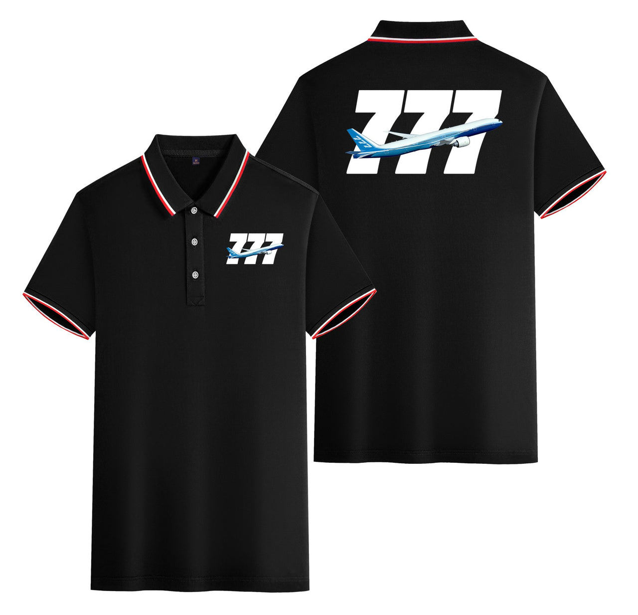 Super Boeing 777 Designed Stylish Polo T-Shirts (Double-Side)
