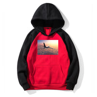 Thumbnail for Super Cruising Airbus A380 over Clouds Designed Colourful Hoodies