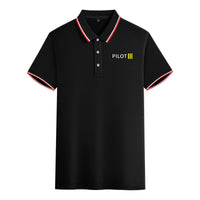 Thumbnail for Pilot & Stripes (3 Lines) Designed Stylish Polo T-Shirts