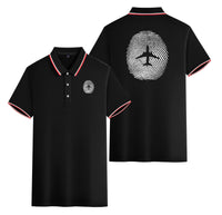 Thumbnail for Aviation Finger Print Designed Stylish Polo T-Shirts (Double-Side)