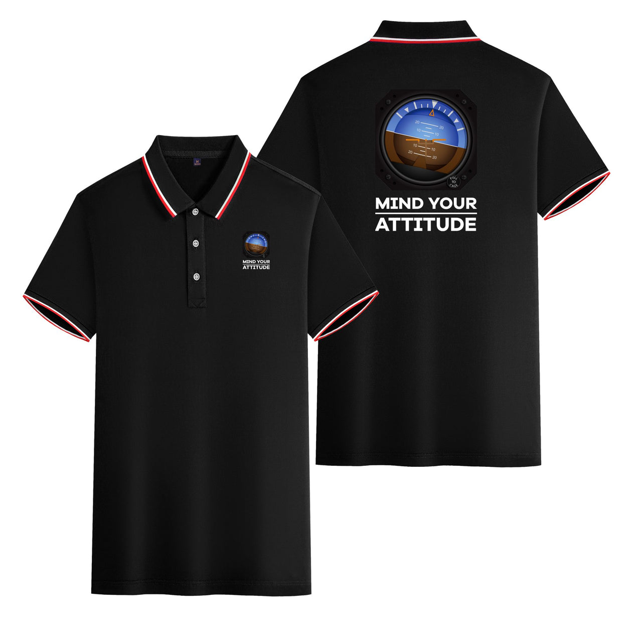 Mind Your Attitude Designed Stylish Polo T-Shirts (Double-Side)