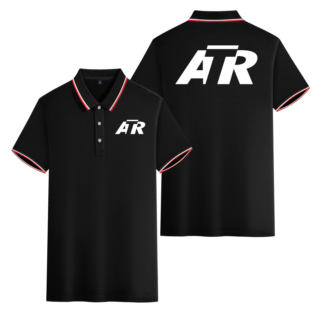 ATR & Text Designed Stylish Polo T-Shirts (Double-Side)